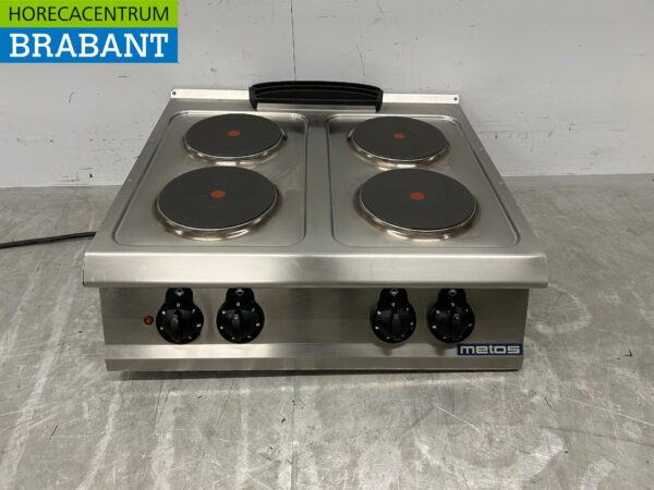 Plaque de cuisson électrique Metos 4 feux en acier inoxydable 80 cm 400V Horeca