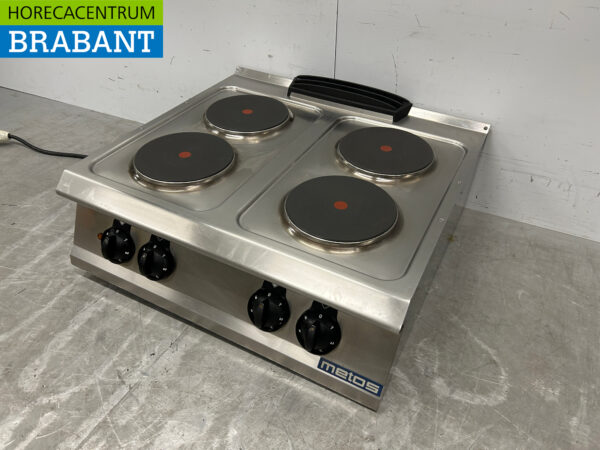 Plaque de cuisson électrique Metos 4 feux en acier inoxydable 80 cm 400V Horeca – Image 2