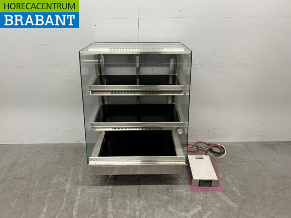 Vitrine chauffante Ubert en acier inoxydable 80 cm 230V Horeca