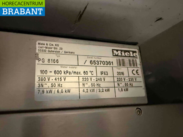 Pompe de vidange pour lave-vaisselle Miele PG8166 en acier inoxydable 400V Horeca – Image 5