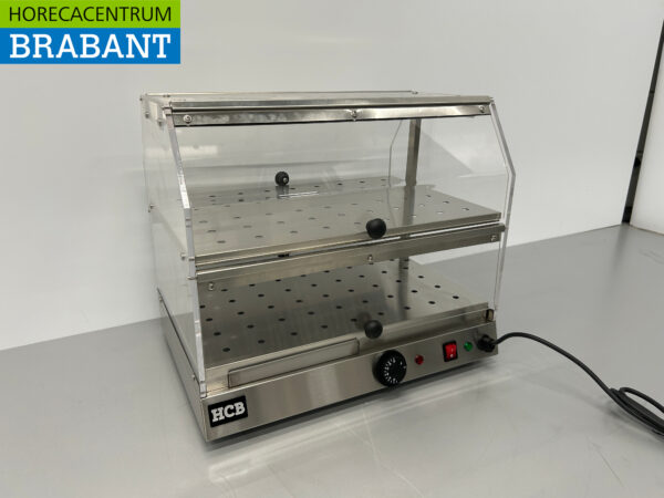 HCB acier inoxydable Vitrine chaude 4 volets 50 cm 230V Horeca – Image 3