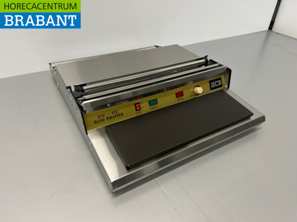 HCB Acier inoxydable Distributeur manuel chauffé de film d'emballage Machine à emballer manuelle 40 cm 230V Horeca – Image 3