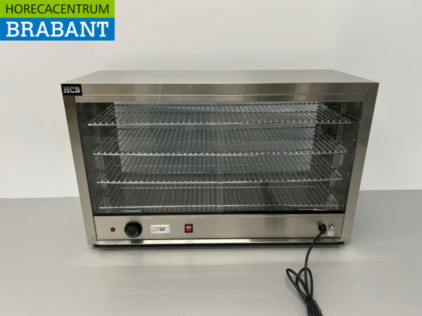 Vitrine chauffante en acier inoxydable 85 cm 230V Horeca