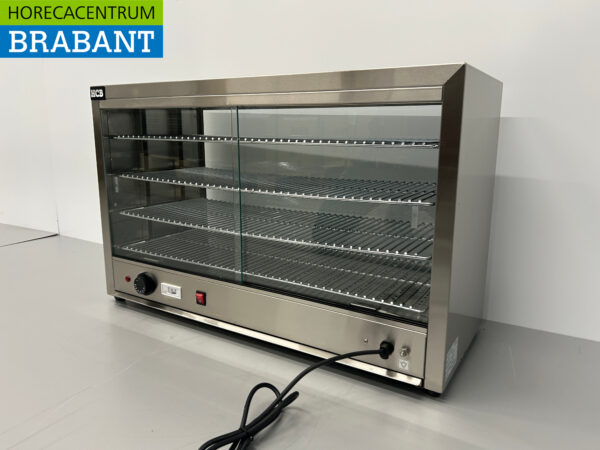 Vitrine chauffante en acier inoxydable 85 cm 230V Horeca – Image 3