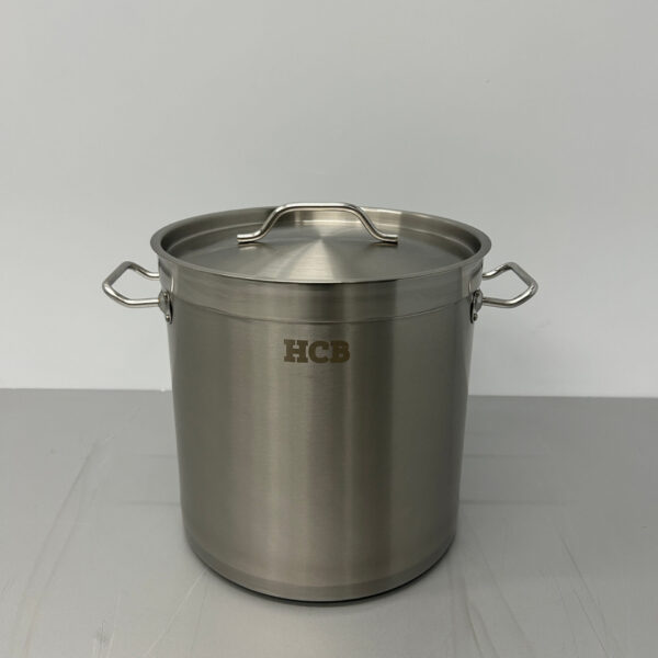 Acier inoxydable HCB Poêle à soupe Poêle de cuisson Induction 28,5 x 29 cm 17 litres Restauration