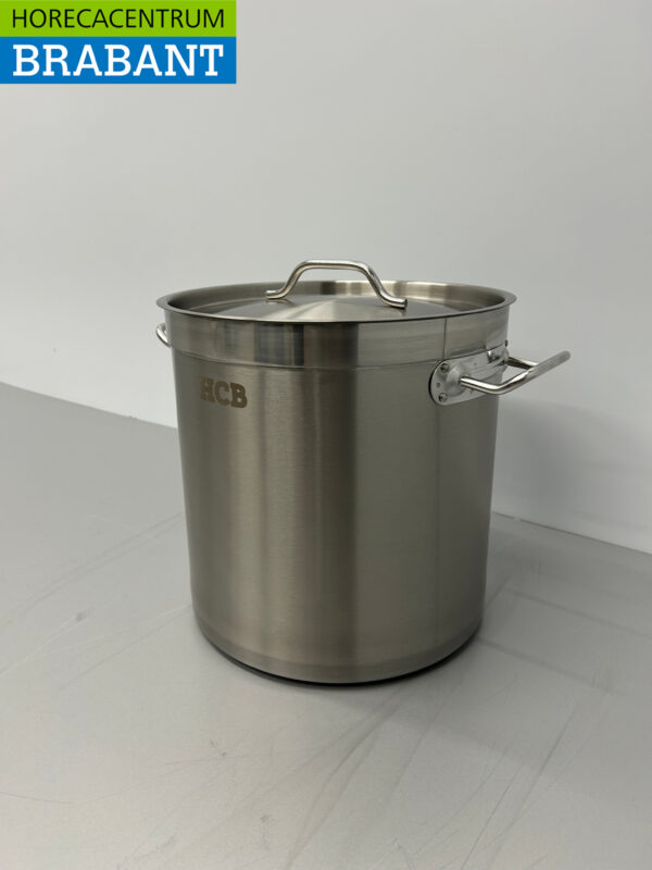 Acier inoxydable HCB Poêle à soupe Poêle de cuisson Induction 28,5 x 29 cm 17 litres Restauration – Image 2