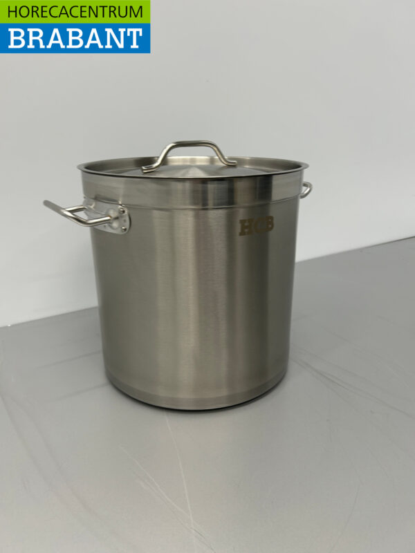 Acier inoxydable HCB Poêle à soupe Poêle de cuisson Induction 28,5 x 29 cm 17 litres Restauration – Image 3