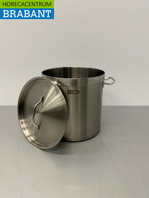 Acier inoxydable HCB Poêle à soupe Poêle de cuisson Induction 28,5 x 29 cm 17 litres Restauration – Image 7