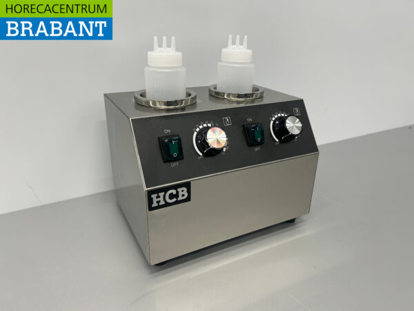 HCB Stainless Steel Sauce Warmer Bottle warmer 2 x 950 ml Chocolate Cheese Jam Whiskey 230V Horeca – Image 2