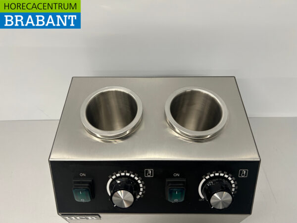 HCB Stainless Steel Sauce Warmer Bottle warmer 2 x 950 ml Chocolate Cheese Jam Whiskey 230V Horeca – Image 6