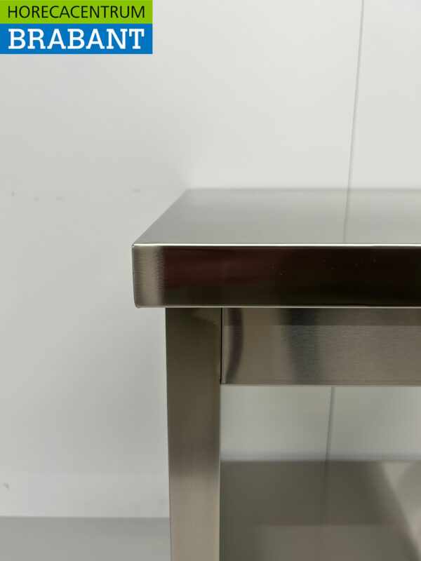 HCB Table de travail en acier inoxydable Basic-line 70 x 70 x 85 cm Restauration – Image 4