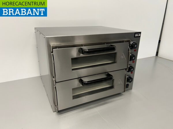 Four à pizza double en acier inoxydable 2 x 40 cm de pierre 230V Restauration – Image 3