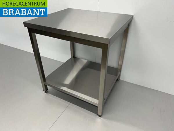 Table de travail en acier inoxydable Premium-line 80 x 70 x 85 cm Restauration – Image 2