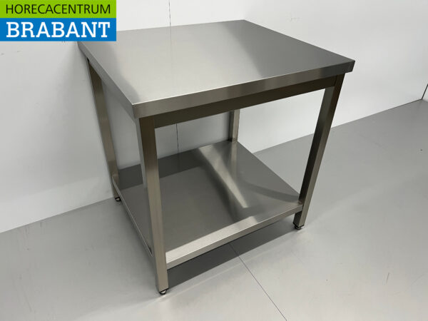 Table de travail en acier inoxydable Premium-line 80 x 70 x 85 cm Restauration – Image 3