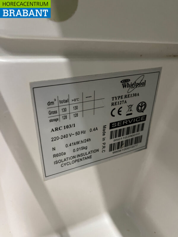 Whirpool Réfrigérateur 130 litres 230V Horeca – Image 5