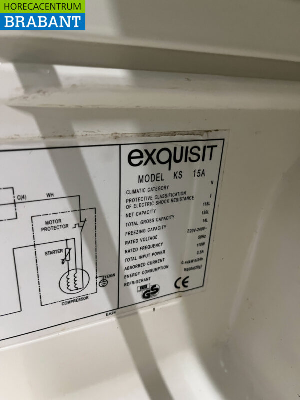 Exquisit Réfrigérateur Congélateur 130 litres 230V Horeca – Image 5