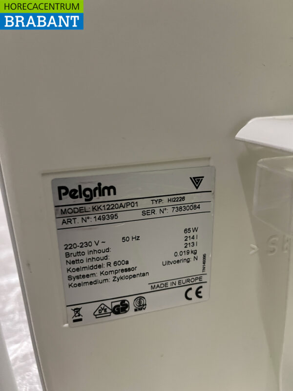 Pelgrim Réfrigérateur 214 litres 230V Horeca – Image 5