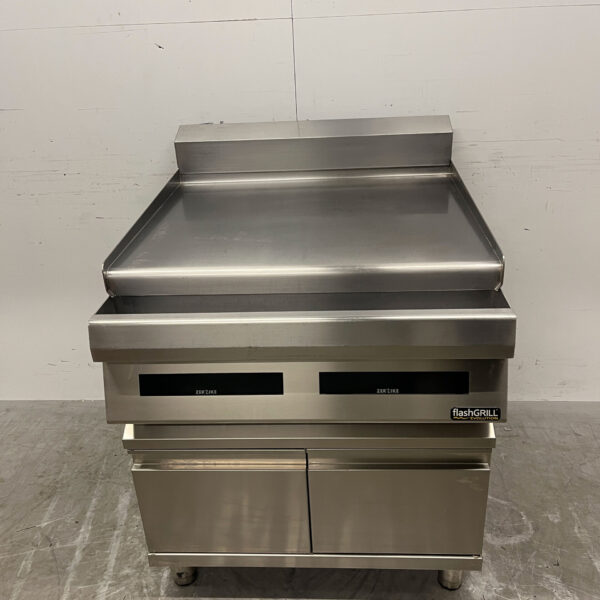 Zernike Flashgrill inox plancha Smooth 2 zones 80 cm 400V Horeca
