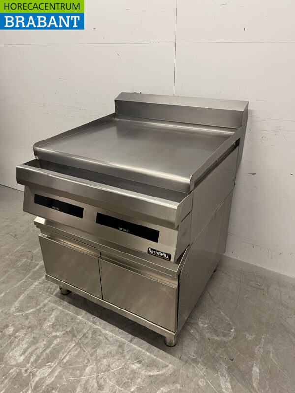 Zernike Flashgrill inox plancha Smooth 2 zones 80 cm 400V Horeca – Image 2