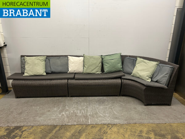 Banc Lounge Canapé 3 parties 340 cm Jardin Terrasse Restauration