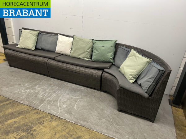 Banc Lounge Canapé 3 parties 340 cm Jardin Terrasse Restauration – Image 2