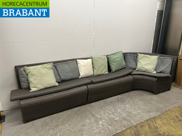 Banc Lounge Canapé 3 parties 340 cm Jardin Terrasse Restauration – Image 3