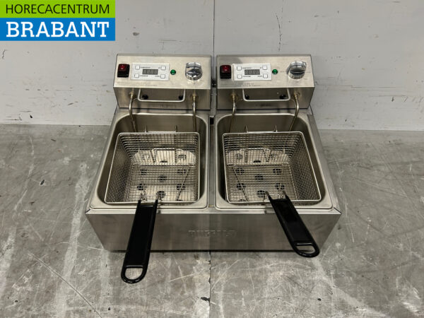 Friteuse double Buffalo en acier inoxydable 2 x 5 litres 230V Horeca – Image 4