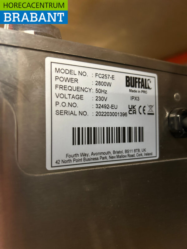 Friteuse double Buffalo en acier inoxydable 2 x 5 litres 230V Horeca – Image 5