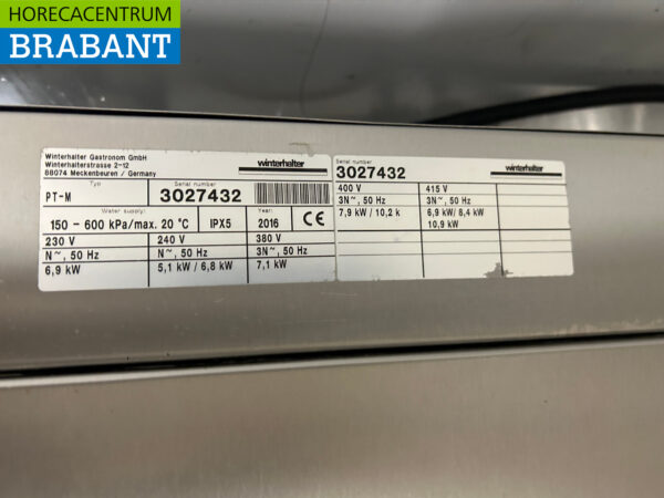 Winterhalter PT-M en acier inoxydable Lave-vaisselle coulissant 400V Horeca – Image 7