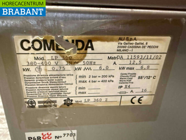 Lave-vaisselle coulissant Comenda LP360 en acier inoxydable Lave-vaisselle 400V Restauration – Image 7