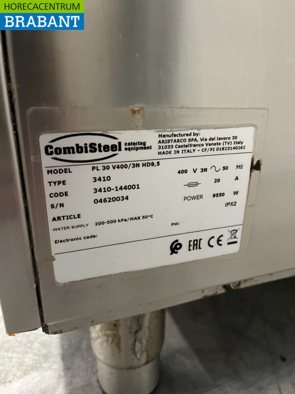 Combisteel en acier inoxydable Lave-vaisselle coulissant 400V Horeca – Image 7