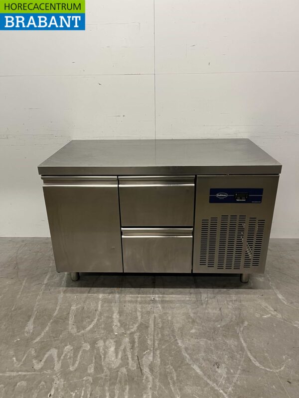Acier inoxydable Rubbens Etabli réfrigéré 2 tiroirs 1 porte 132 cm 230V Horeca