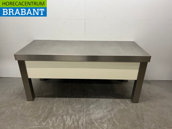 Table de travail en acier inoxydable 200 x 80 x 90 cm Horeca