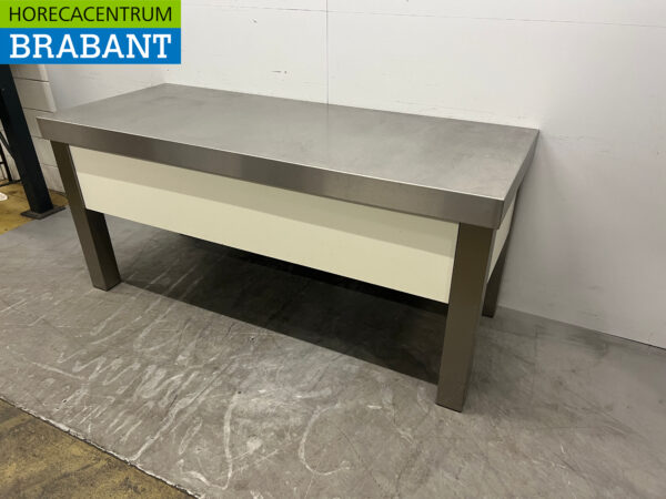 Table de travail en acier inoxydable 200 x 80 x 90 cm Horeca – Image 2