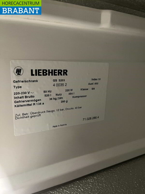 Liebherr GS 5203 Congélateur congélateur 520 litres 230V Horeca – Image 5