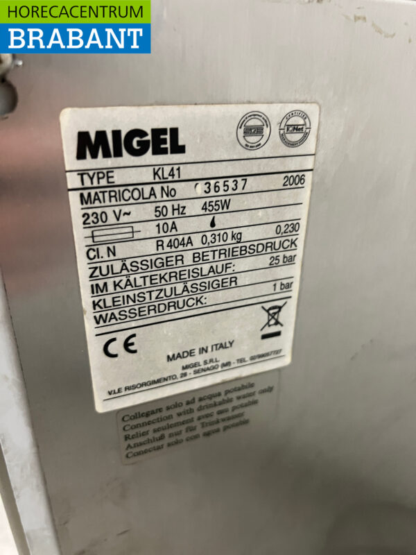 Machine à glaçons Migel KL41 en acier inoxydable Machine à glaçons 40 kg p/d 230V Horeca – Image 5