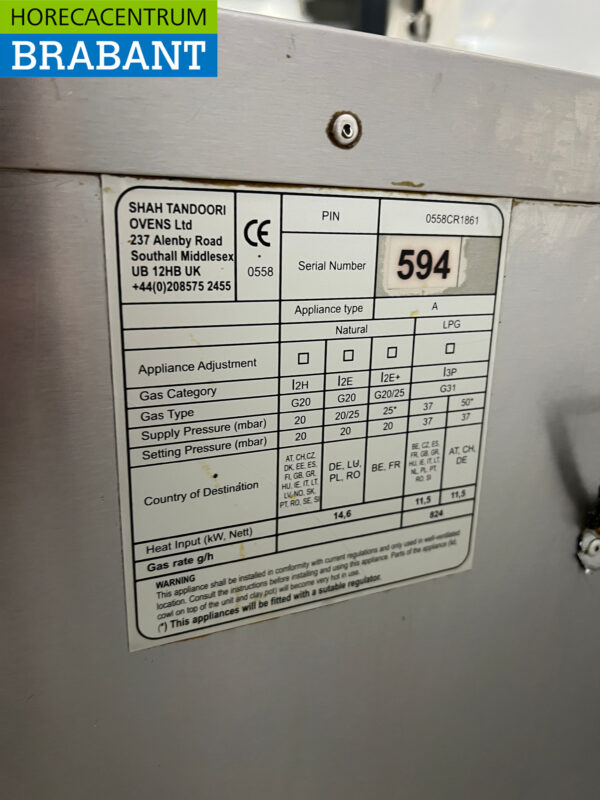 Four Tandoori en terre cuite en acier inoxydable GAS Horeca – Image 6