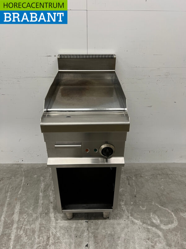 Planche à griller lisse en acier inoxydable 40 cm 400V Horeca