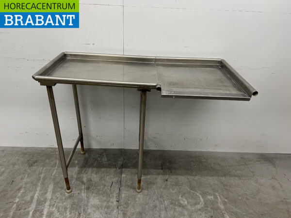 Acier inoxydable Table d'égouttage servant de passe-plat lave-vaisselle 127,5 cm Horeca