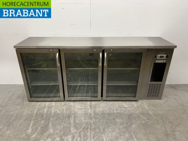 Gamko Backbar Bar Cooler en acier inoxydable 3 portes 199 cm Restauration