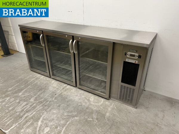 Gamko Backbar Bar Cooler en acier inoxydable 3 portes 199 cm Restauration – Image 2