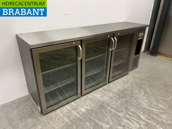 Gamko Backbar Bar Cooler en acier inoxydable 3 portes 199 cm Restauration – Image 3