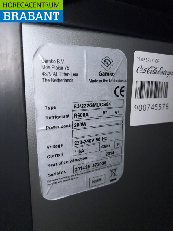 Gamko Backbar Bar Cooler en acier inoxydable 3 portes 199 cm Restauration – Image 5