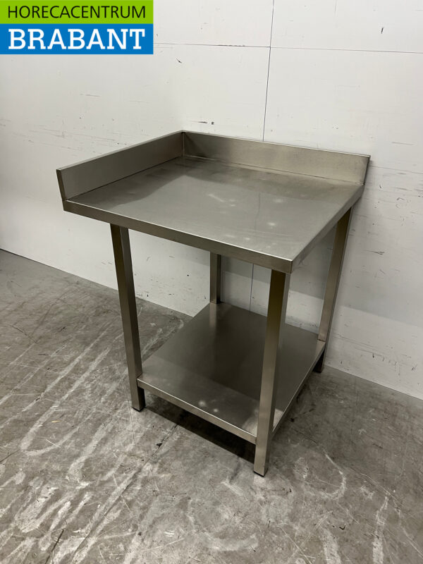 Acier inoxydable Table de travail 80 x 70 x 88,5 cm Restauration – Image 2