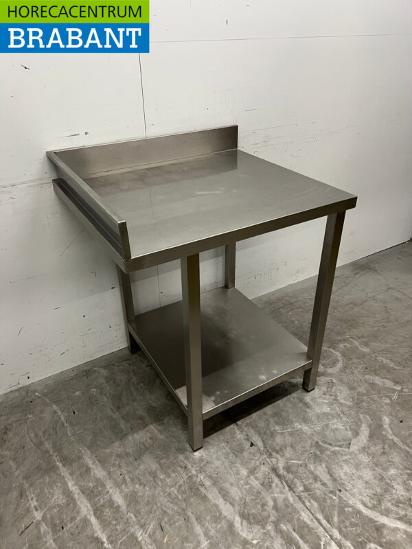 Acier inoxydable Table de travail 80 x 70 x 88,5 cm Restauration – Image 3