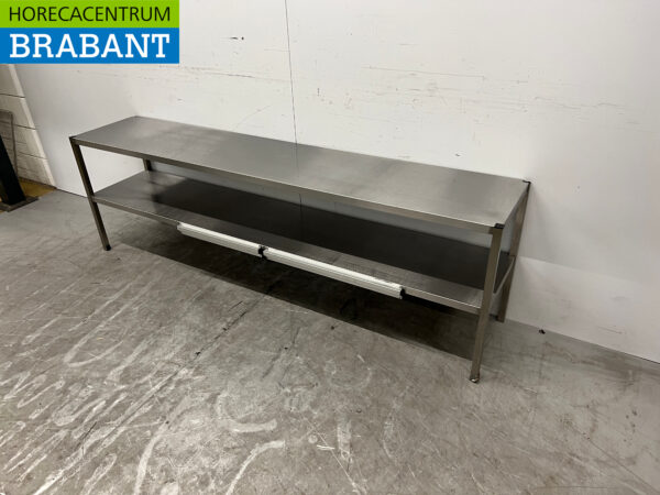 Pont d'étagère en acier inoxydable 200 cm Restauration – Image 2