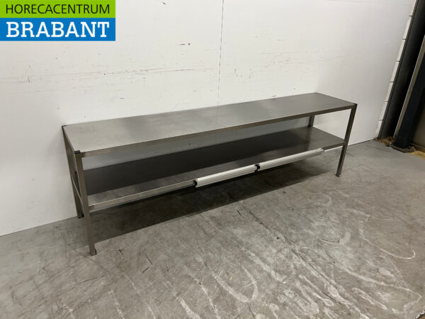 Pont d'étagère en acier inoxydable 200 cm Restauration – Image 3
