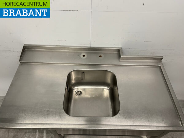 Table d'alimentation en acier inoxydable pour lave-vaisselle à passage 125,5 cm Horeca – Image 4