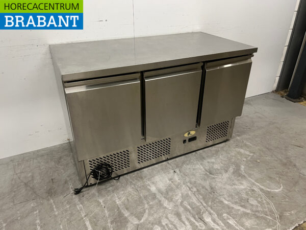 Établi réfrigéré Pelican en acier inoxydable 3 portes 136,5 cm 230V Horeca – Image 3