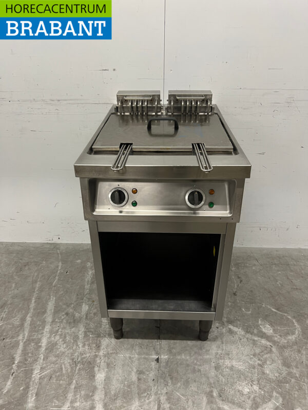 Friteuse double en acier inoxydable 2 x 14 litres 400V Horeca